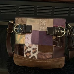 Coach holiday patch handbag.